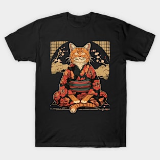 Orange Cat Meditate T-Shirt